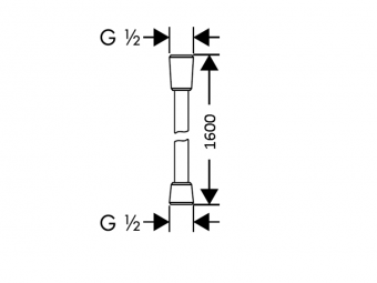 Шланг для душа, Isiflex, длина шланга, мм-1600, цвет-хром