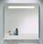 Зеркало, Burg, Fiumo, прямоугольное, шгв 800*150*817, с подсветкой, с рейлингом для акессуаров, цвет-белый/белый матовый F3956