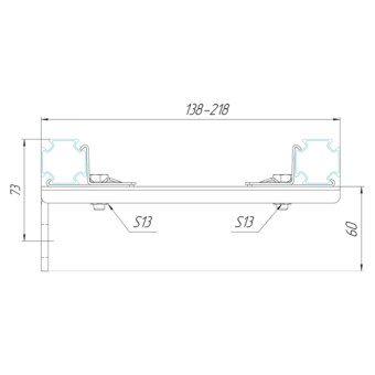 Крепление двойное укороченное RIVO Fix