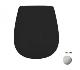Сиденье для унитаза, Artceram, Azuley, шг 360*450, цвет-черный матовый