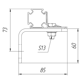 Крепление к опоре одинарное RIVO Fix