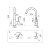 Смеситель для кухни, OMOIKIRI, Shinagawa 2 Plus, цвет-графит