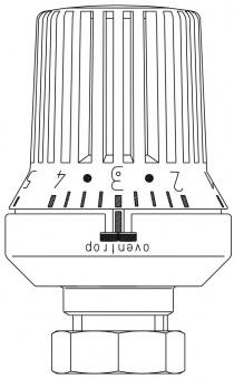 1011365, Термостат Oventrop Uni XH 7-28 C, 0 * 1-5, жидк. чувствительный элемент, белый