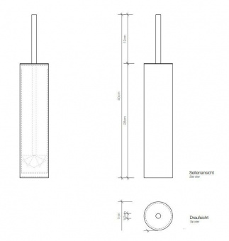 Ёршик, Decor Walther, MIKADO, шгв 70*70*400, цвет колбы-Dark Metal Matt, цвет-Dark Metal Matt PVD