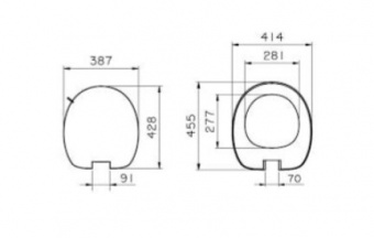 Сиденье для унитаза, Vitra, Istanbul, шг 414*455, цвет-белый