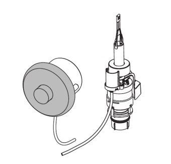 Alcaplast Кнопка пневматического смыва на расстоянии – ручное управление хром-глянцевая, MPO11 (MPO11)