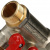 STOUT Коллектор с шаровыми кранами 3/4", 2 отвода 1/2" (красные ручки) - SMB-6200-341202